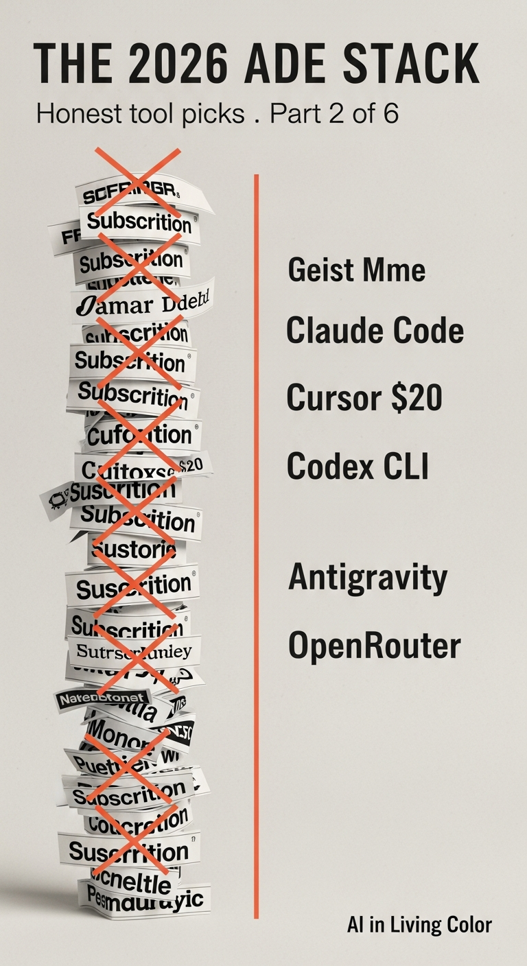 The Principal Engineer's Bible, Part 2: The 2026 ADE Stack with Honest Tool Picks